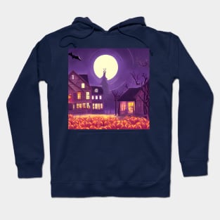 Spooky Halloween Pumpkin Praying Under The Halloween Moonlight Hoodie